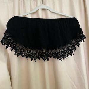 Lacy tube top/beach cover up